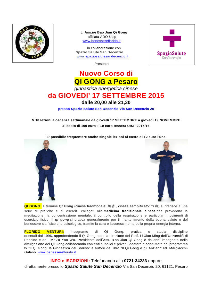 foto SETTEMBRE VOLATINO Pesaro QiGong